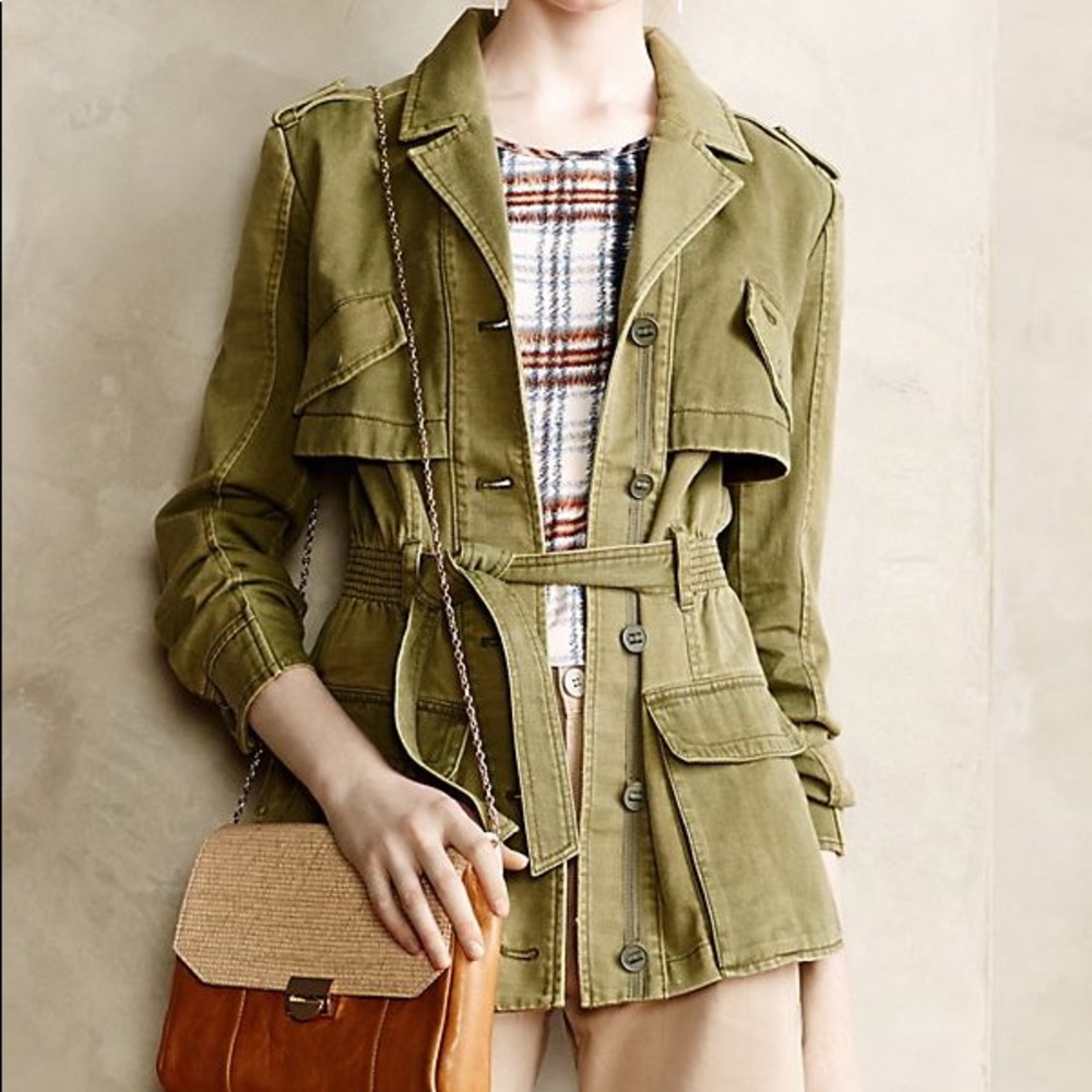 Anthropologie Hei Hei Military Jacket Gem